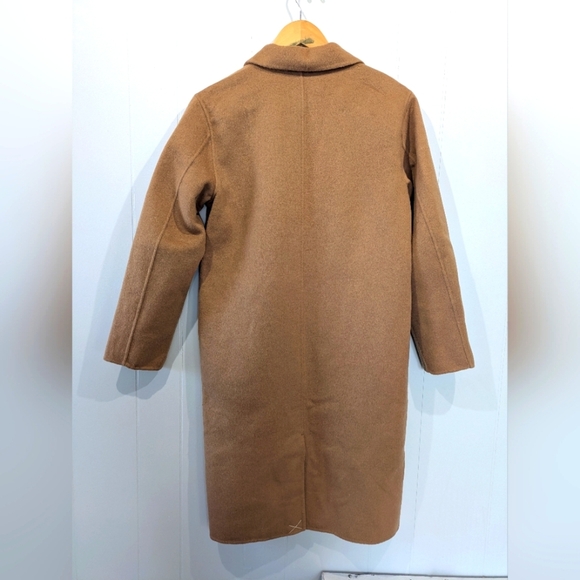 Lands’ End Wool Coat XS Camel Long Classic Winter Overcoat NWT - Picture 3 of 12